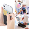 SS Card Holder for Back of Phone, Phone Wallet Stick-on Credit Card Sleeve Pocket Silicone Cell Phone Pouch Compatible for iPhone,Samsung Galaxy and Most SamrtPhones 4 Pack