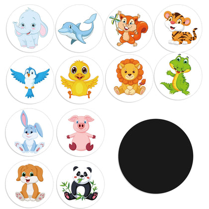 24 Pcs Potty Training Stickers Potty Stickers Reusable Potty Training Reveal Stickers Potty Training Seat Stickers Color Changing Sticker Toilet Targets for Potty Training (Animal)
