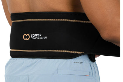 Copper Compression Back Brace - Copper Infused Orthopedic Lower Lumbar Support Belt. Relieves Muscle & Ligament Strain, Arthritis, Osteoporosis, Hernia, Ruptured Disc, Sciatica, Scoliosis, Fits Men & Women