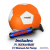 Kickerball - Curve and Swerve Soccer Ball/Football Toy - Kick Like The Pros, Great Gift for Boys and Girls - Perfect for Outdoor & Indoor Match or Game (Orange)
