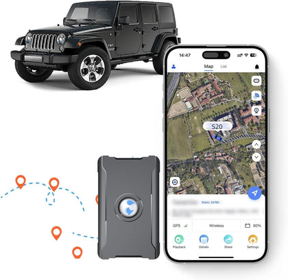 GPS Tracker for Vehicles, 4G LTE Real-Time Car Tracking Device Hidden Car gps Trackers with Strong Magnetic GPS Finder Locator for Your Vehicle,Cars,Trucks,10S Update,US& Worldwide,Subscription Needed