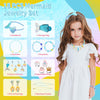 ShineySky Mermaid Dress Up Jewelry for Girls, Princess Accessories Headband Rings Necklaces Bracelets with Changeable Charms, 18pcs Set for Kids Age 3 4 5 6 7 8+ Year Old