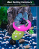 Uniclife Betta Mushroom Hammock Soft Aquarium Rest Bed Fish Breeding Playing Pad with Suction Cup Silicone Ornament Decoration Colorful Lifelike Decor for Fish Tank Landscape, 2 Pack