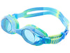 TYR Swimple Tie Dye Youth Swim Goggles, Blue/Green, Ages 3-10
