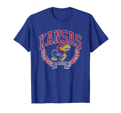 Kansas Jayhawks Victory Vintage Blue T-Shirt