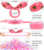 YASUNMI 50pcs Children Hair Ties+200pcs Rubber Bands, Cute Toddler Rabbit Ear Hair Ties, Seamless No Crease Elastic Cotton Bows Ponytail Holders Hair Accessories for Baby Toddler, Kids, Teens