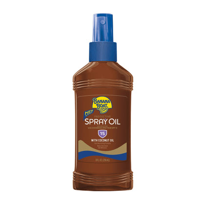 Banana Boat Protective Spray Oil, Sunscreen SPF 15 8 oz (Pack of 3)