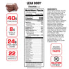 Labrada Nutrition Lean Body Hi-Protein Meal Replacement Shake, Chocolate, 2.78 Ounce (Pack of 20) Packets