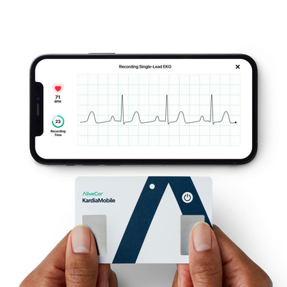 KardiaMobile Card Personal EKG Monitor - Fits in Your Wallet - Detects AFib and Irregular Arrhythmias - Instant Results in 30 Seconds - Easy to Use - Works with Most Smartphones - FSA/HSA Eligible