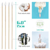 Garrelett 6-Inch Long Cotton Swabs for Precision Cleaning - 100 Round & 100 Pointed Included- Ideal for Electronics, Guns, Pet Care, Makeup, Crafts - Nature Cotton & Durable Wood