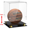 KKU Acrylic Basketball Display Case, Clear Full Size Basketball Case Display, Double Tier Black Basketball Display Stand for Autographed Basketball Display (Watch The Video to Assemble)