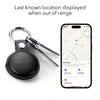 Wasserstein WTag Bluetooth Tracker - MFi Certified Luggage Trackers, Key Tracker, Pet Tracker, Phone Tracker, and More - Works with Apple Find My (Not Compatible with Android) (Black)