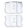 Outlet Cover Box for Child Safety (2 Pack) Duplex & Decorator Electrical Outlet Plates, Concealed Access Buttons, and Spacious Compartment - Jool Baby