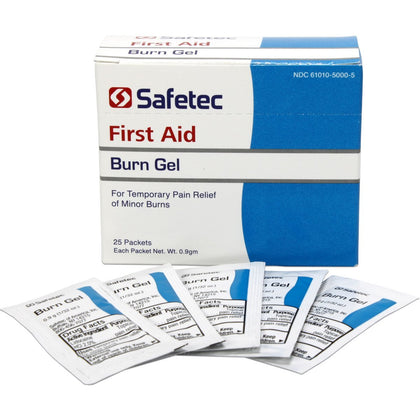 Safetec First Aid Burn Gel, 0.09gm Packets (25 Packets)