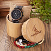 BOBO BIRD Mens Wooden Watches Business Casual Wristwatches Stylish Ebony Wood & Stainless Steel Combined Chronograph with Wooden Box (Grey)