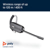 Plantronics - CS540 Wireless DECT Headset with Lifter (Poly) - Single Ear (Mono) Convertible (3 wearing styles) - Connects to Desk Phone - Noise Canceling Microphone