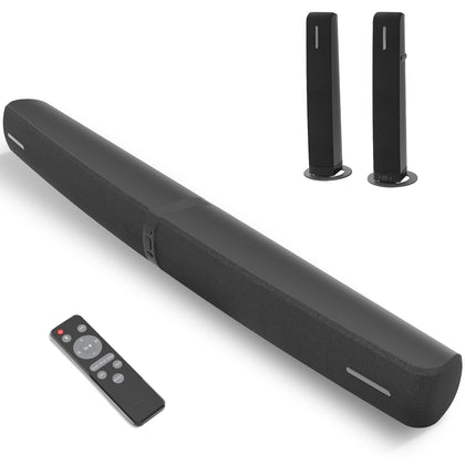 Assistrust Sound Bars for TV, 70W TV Sound Bar with Bluetooth 5.0, Wired & Wireless Soundbar with ARC/Optical/AUX Cable-Separable Design for 3 Different Placements