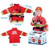 Lesheng space Kids Firefighter Costume, Pretend Fire Chief Outfit with Realistic Toy Kit, Halloween Role Play Dress Up Set for Toddlers Ages 3+
