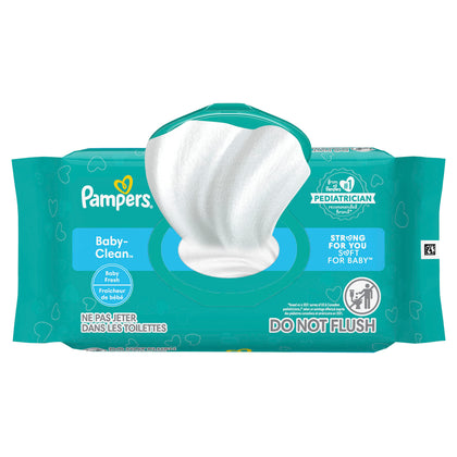Pampers Baby Clean Wipes, Baby Fresh Scented - 72 Count