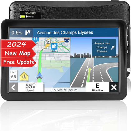 GPS Navigation for Car Truck RV, GPS Navigator with 9 inch, 2024 Maps (Free Lifetime Updates), Truck GPS Commercial Drivers, Semi Trucker GPS Navigation System, Custom Truck Routing