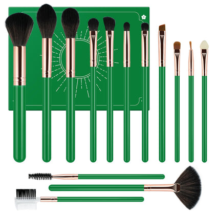 Makeup Brushes Set,Foundation Powder Brush Eyeshadow Brush Concealers Blush Face Professional Make up Brushes Kit with Gifts Box for Woman(Jade Green,14Pcs)
