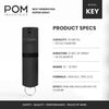 POM Pepper Spray Black Flip Top Keychain - Maximum Strength OC Spray Self Defense - Tactical Compact & Safe Design - Quick Key Release - 25 Bursts & 10 ft Range - Accurate Stream Pattern
