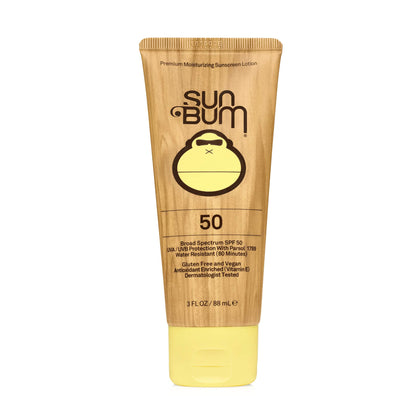 Sun Bum Original SPF 50 Sunscreen Lotion | Vegan and Hawaii 104 Reef Act Compliant (Octinoxate & Oxybenzone Free) Broad Spectrum Moisturizing UVA/UVB Sunscreen with Vitamin E | 3 oz