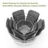 Pot and Pan Protectors, Set of 12 and 3 Different Size, Pot Dividers Pads/Stacking Pan Protectors/Pan Separators Pads for Protecting and Separating Pots and Pans