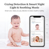 Cheego 3MP HD Smart Baby Monitor with Camera and Audio, A.I. Safety Alerts, Two Way Talk, Night Vision, 4X Zoom, Room Humidity & Temp, Cry Detection, Multicolor Night Lamp