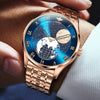 OUPINKE Men Automatic Mechanical Wrist Watches Luxury Dress Tungsten Steel Luminous Waterproof Sapphire Diamond Calendar Best Gifts Men
