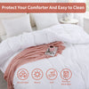 ROYALAY 120x120 Oversized King Duvet Cover with Zipper Closure, Super Soft and Breathable Cover for Comforter with 8 Coner Ties-White