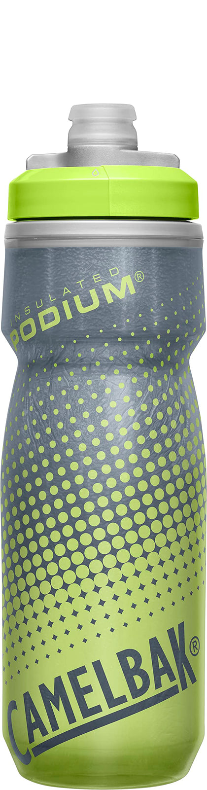 CamelBak Podium Chill Insulated Bike Water Bottle - Easy Squeeze Bottle - Fits Most Bike Cages - 21oz, Yellow Dot