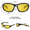 KastKing Polarized Night Vision Driving Glasses for Men Women,Full Wrap Design, Yellow Lens