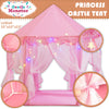 Princess Tent Girls Large Playhouse Kids Castle Play Tent with Star Lights, Bonus Princess Tiara and Wand Toy for Children Indoor & Outdoor Games, 55