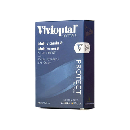 Vivioptal Protect For Men 30 Capsules Multivitamin & Multimineral Supplement CoQ10 Lycopene Resveratrol