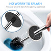 SetSail Toilet Brush, Toilet Bowl Brush and Holder Compact Size Toilet Brushes for Bathroom with 304 Stainless Steel Handle Toilet Cleaner Brush with Durable Scrubbing Bristles, Splash-Proof
