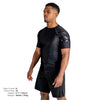 Sanabul Essentials Short Sleeve Compression Shirt for Men | Jiu Jitsu BJJ T Shirt (Large, All Black)