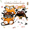 CiyvoLyeen Forest-Friends Animals Felt Masks 10 pcs Woodland Creatures Animal Cosplay Zoo Camping Themed Party Favors Supplies for Boys or Girls