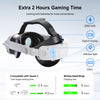 Mviioe VR Head Strap with 6000mAh Battery Pack for Meta Quest 3 VR Headset, Quest 3 Accessories Adjustable Headstrap Replacement with Digital Display, LED Indicator Lightweight (White)