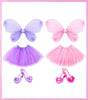 Princess Dresses for Girls Fairy Wings, BIBUTY Dress Up Clothes Pretend Play Costumes Trunk with 3 Sets of Princess Dress Up Shoes, Glitter Girls Tutu Skirts and Butterfly Wings, Toys for 3-6 yr Girls
