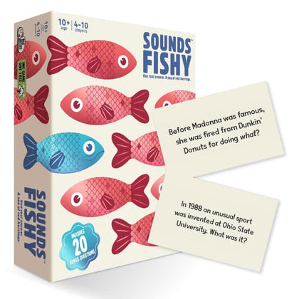 Sounds Fishy Board Game: The Bluffing Family Game for Kids 10+ - Best New Family Quiz Games, Trivia Games for Groups of People