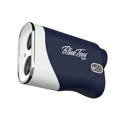 Blue Tees Golf - Series 3 Max with Laser Rangefinder with Slope Switch - 900 Yards Range, Slope Measurement, Magnetic Strip, Ambient Display, Flag Lock with Pulse Vibration, 7X Magnification - Navy