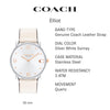 Coach Elliot Women's Watch | Quartz Movement | Water Resistant | Classic Minimalist Design for Every Occasion (Model 14504200)