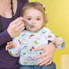 Accmor 4 Pack Long Sleeve Baby Bibs, Waterproof Sleeved Bib, Toddler Soft Bib for 6-24 Months