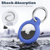 MOLOSLEEVE Airtag Holder Air Tag Case with Keychain, Anti-Scratch Airtags Key Chain for Apple Air Tags, Airtag Accessories for GPS Item Finder Tracker, Blue
