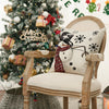AVOIN colorlife Merry Christmas Snowman Let It Snow Throw Pillow Covers, 18 x 18 Inch Xmas Tree Winter Holiday Cushion Case Decoration for Sofa Couch Set of 4