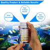 SJ WAVE 7 in 1 Aquarium Test Kit for Freshwater Aquarium | Fast & Accurate Water Quality Testing Strips for Aquariums & Ponds | Monitors pH, Hardness, Nitrate, Temperature and More (100 Tests)