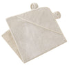 SUZEL Hooded Baby Bath Towels and Washcloths Set Buttery Soft Bamboo Viscose Baby Towels for Newborns, Infants 30 x 30 Inch, Beige