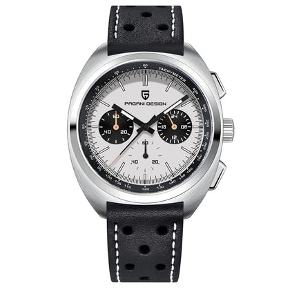 RollsTimi Pagani Design 1782 Men's Quartz Watches, VK63 Movement Stainless Steel Material 100M Waterproof Man Tonneau Multifunction Chronograph Watch