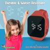 Kidnovations Square Button Potty Training Watch - Toilet Training Timer - Rechargeable Water-Resistant Digital Watch Time Reminder Vibrates & Plays Music Fashionable & Functional Gift for Kids, Blue